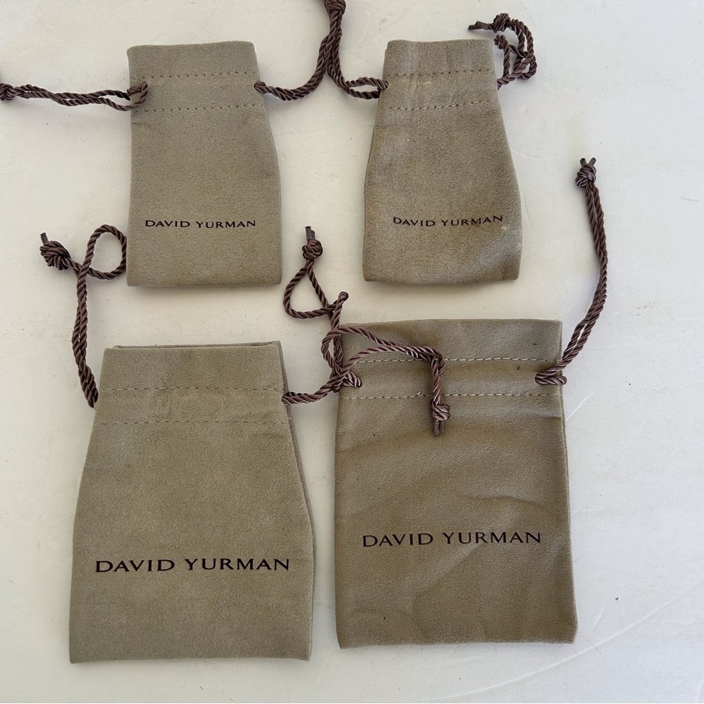 DAVID YURMAN SUEDE JEWELRY POUCHES SET OF FOUR